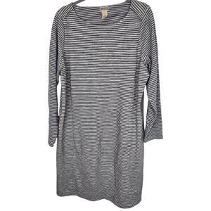 Duluth Trading Co Womens Ponte Pro Striped Dress 1X Stretch Minimalist Career